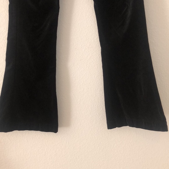7 For All Mankind Black Velvet Flare Pants Size 32 - Picture 4 of 8
